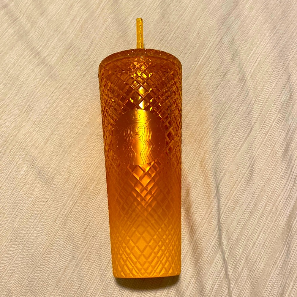 Starbucks 24oz orange tumbler
